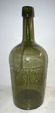 Early New England Utility Bottle Open Pontil  Green Olive Chestnut 3-Pc Mold picture