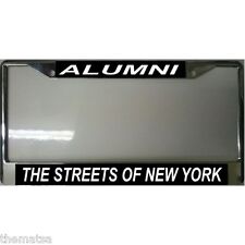 ALUMNI THE STREETS OF NEW YORK CHROME METAL USA MADE LICENSE PLATE FRAME picture