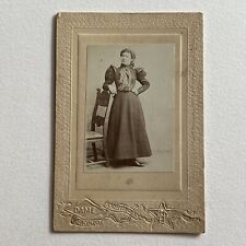 Antique Cabinet Card Photograph Beautiful Young Woman Hand On Hip Toronto Canada picture