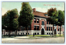 c1910 Entrance to High School Goshen Indiana IN Antique Unposted Postcard picture