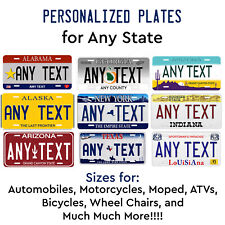 Personalized Vintage State License Plate Tag Customized Text Auto Car Bike ATV picture