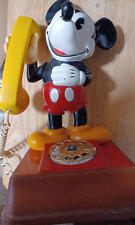Vintage 1976 Walt Disney Mickey Mouse Rotary Phone TESTED WORKING FAST SHIP picture