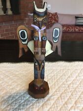 STUNNING VTG ALASKA BLACK DIAMOND “THE COMING” SIGNED BY WALLAN 9.5” TALL picture