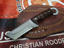 HANDFORGED CUSTOM HUNTING COWBOY TANTO KNIFE WITH RESIN HANDLE&SHEATH picture