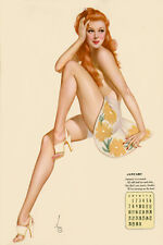 Vintage Pin Up 1943 Alberto Vargas Calendar Babe Poster Print picture