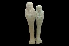 RARE ANTIQUE ANCIENT EGYPTIAN 2 Ushabti Servant Minions Dead Mummy 1750-1685 Bc picture