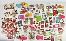 Huge Lot 270+ Vintage 40s 50s 60s Christmas   Gummed Seals & Card Gift Tags picture