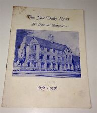 Rare Antique / Vintage American Yale Daily News 58th Banquet Program 1936 picture