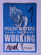 Pink Floyd Pass Ticket Roger Waters Orig The Wall Tour Manchester MEN Arena 2011 picture
