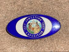 1607-1907 Jamestown Exposition Powhatan Ter-Centennial Enamel Brooch Pin picture