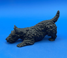 *SCARCE* MARGUERITE KIRMSE SIGNED BRONZE SCOTTISH TERRIER DOG FIGURINE, CROUCHED picture
