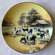 The Collectors Treasury 21.5cm Collectors Plate “In For Milking”  By Deidre Hunt picture