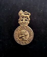 WW2 era The Royal Devon Yeomanry Brass Side Cap Badge British Military Cavalry  picture