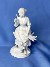 Antique Andera By Sadek Home Decor White Sheperd Lady Figurine 5.5 Inch picture