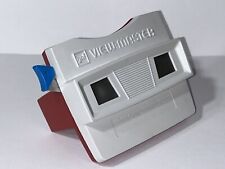 GAF View-Master Stereoscope Viewer Red & White With Blue Handle Working, Vintage picture