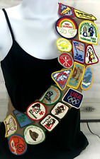 Vintage 1980s Uniform Sash Brownies Girl Scouts 20 Patches California Troop picture