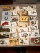Vintage Lot of 40+ Holiday Postcards Early 1900s Embossed Printed In Germany picture