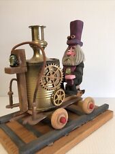 Hand Painted and Carved Wood Folk Art Figurine Steampunk picture