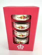 Set of 4 Royal Albert Old Country Roses Napkin Rings New in Box picture
