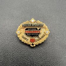 NATIONAL TRAILWAYS 1/5 10K Gold 23 Years MASTER OPERATOR Award Missing Stone picture