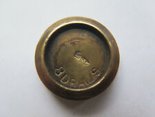 8 DRAMS BRASS UNUSUAL SHAPED SIDES WEIGHT QUEEN VICTORIA TOUCH MARKS c1850s   picture