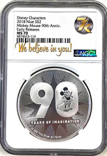 2018 Niue $2 DISNEY MICKEY MOUSE 90th Anniversary  NGC MS70 Early Releases picture