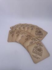 Vintage Anheuser Busch Eagle Snacks Coaster 12 Pieces Tan With Brown Lettering picture