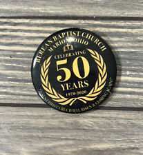 1970 - 2020 Berean Baptist Church Marion Ohio Celebrating 50 Years 3” Pin picture