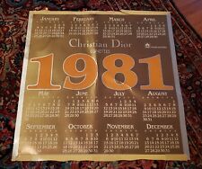 Vintage 1981 Christian Dior Lunettes Shiny Mylar Calendar Advertising 24