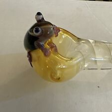Frog Glass Pipe Bowl Handblown  New picture