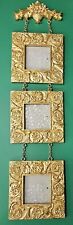 Gold Frames-Bombay- 3 Hanging Gold Ornate Frames/Flower Basket 3.5