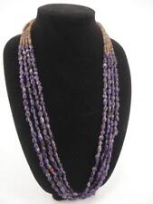 KEWA Santo Domingo 4-Strand Necklace Amethyst Beads Heishi American Indian Made picture