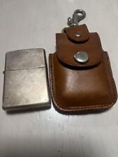 Zippo stering silver with lighter case picture