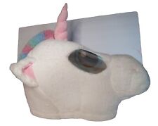 Vintage Dan Dee Big Greeter Heads Soft Plush White Unicorn Face Mascot... picture