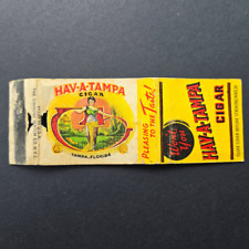 Vintage Matchcover Hava-Tampa Cigars Girl Tampa Florida Tobacciana picture