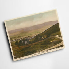 A4 PRINT - Vintage Wales - Caerphilly from the Mountain picture