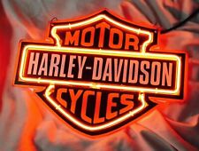 Harley-Davidson HD Motorcycle Motor Neon Sign Light Lamp Garage Open US Stock picture