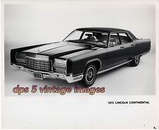 Vintage 1972 Lincoln Continental Press Photo /Media Print 8x10 B&W picture