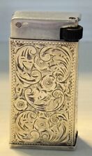 Antique .900 Silver Engraved Case With Block Lift Arm Lighter Signed Z.I. picture