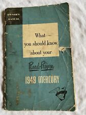 Vintage OEM 1949 MERCURY Owner's Manual (Pre-Owned) Not Reproduction picture