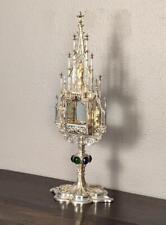Antique Silver Plated Bronze Gothic Monstrance picture