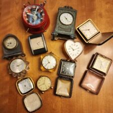 Lot Of Vintage Alarm Clocks Busy Boy CYMA Amic Westclox Waltham Florn picture