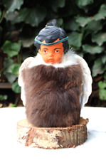 Vintage Native American Boy Angel with Fur Navajo signed S. Gilwood picture