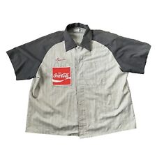 Vtg 60s Coca-Cola Employee Work Shirt Mechanic Chain Stitch Patched Size XL picture