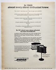 1971 BOSE 501 Speaker System Vintage Poster Print Ad Natick MA picture
