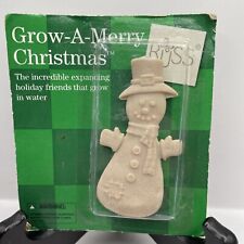 Russ Grow a Merry Christmas Expanding Snowman Stocking Stuffer VTG NIP picture