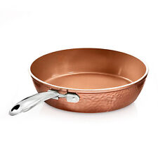 Hammered Nonstick Frying Pan Ceramic Skillet ,Dishwasher Safe Copper 12 inch picture