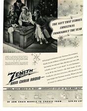 1937 Zenith Arm Chair Radio Model 15-U-246 Christmas Tree Vintage Print Ad picture