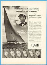 1937 Elgin Men's Watch Capt George Monsell Ranger Racing Yacht America's Cup Ad picture