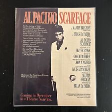 1983 AL PACINO SCARFACE Movie Release Promo Print Ad Approx 10”x12.5” picture